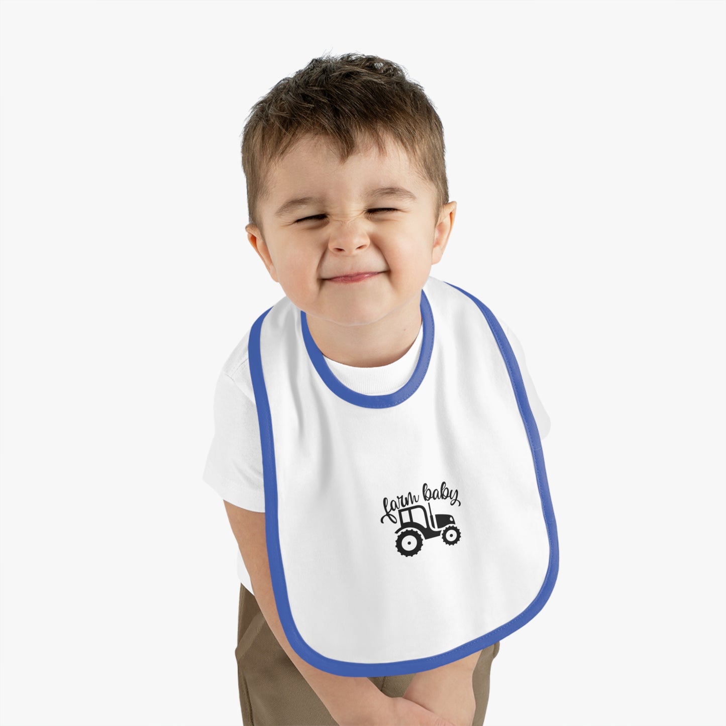Farm Baby Bib, Cute Baby Bib for Newborns, Infant Gift, Tractor Bib, Baby Shower Gift, Farm-Themed Baby Essentials
