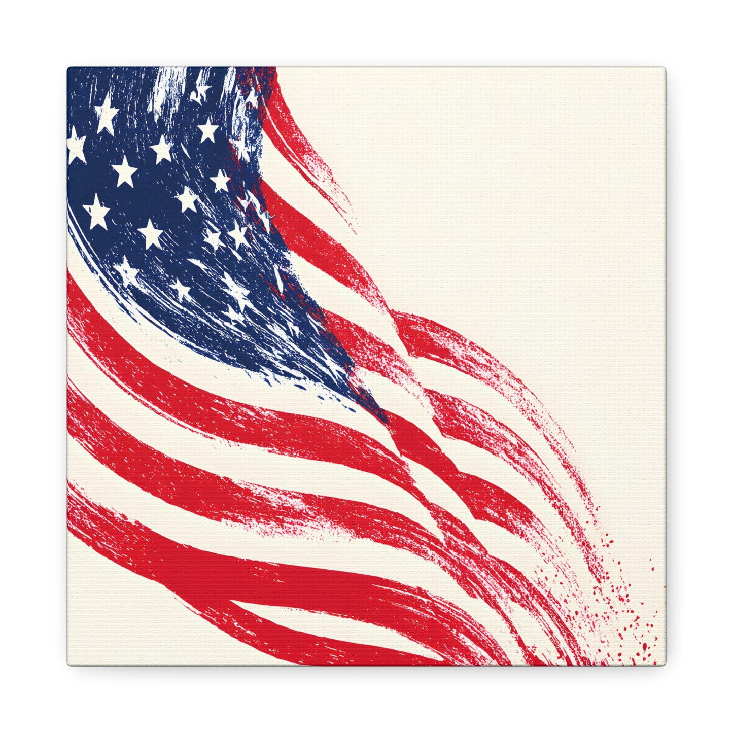 Patriotic Canvas Artwork, Wall Decor, American Flag Art, Home Decoration, July 4th Decor, Gift for Veterans