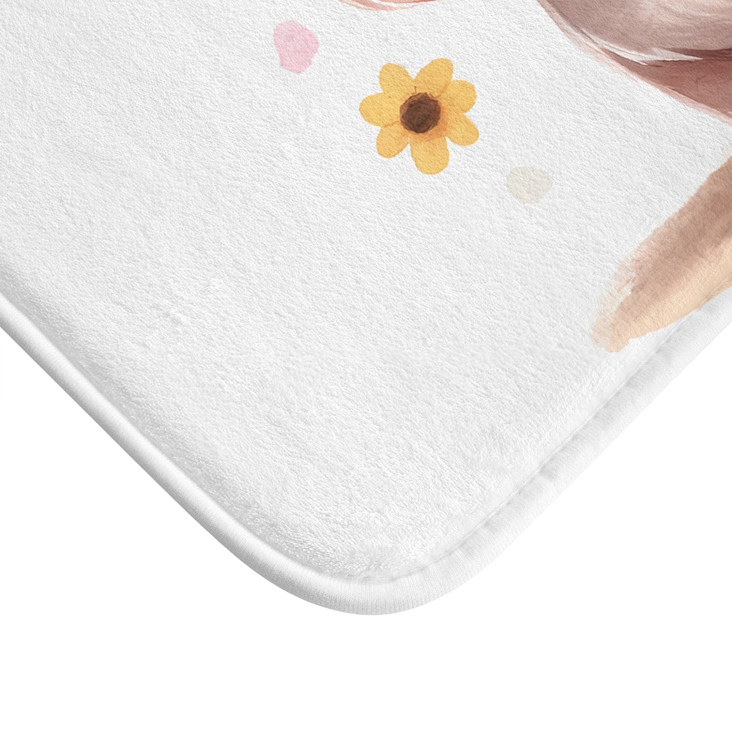 Cute Pig & Sunflower Bath Mat, Farmhouse Decor, Animal Lover Gift, Kids' Bathroom Accent, Fun & Whimsical Home Decor