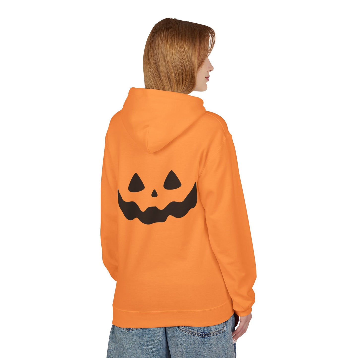 Halloween Pumpkin Fleece Hoodie - Unisex, Softstyle, Perfect for Fall, Spooky Season, Trick or Treat, Cozy Costume