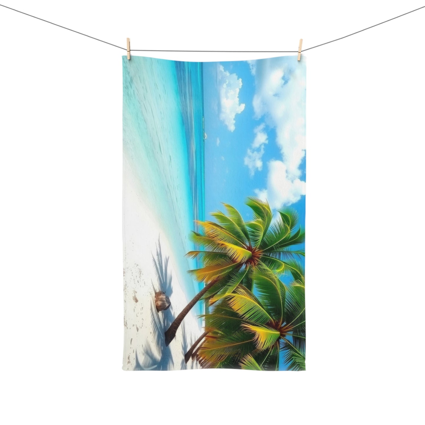 Tropical Paradise Hand Towel, Beach Vibes, Summer Decor, Gift, Bathroom Accessory, Poolside Essentials, Vacation Home