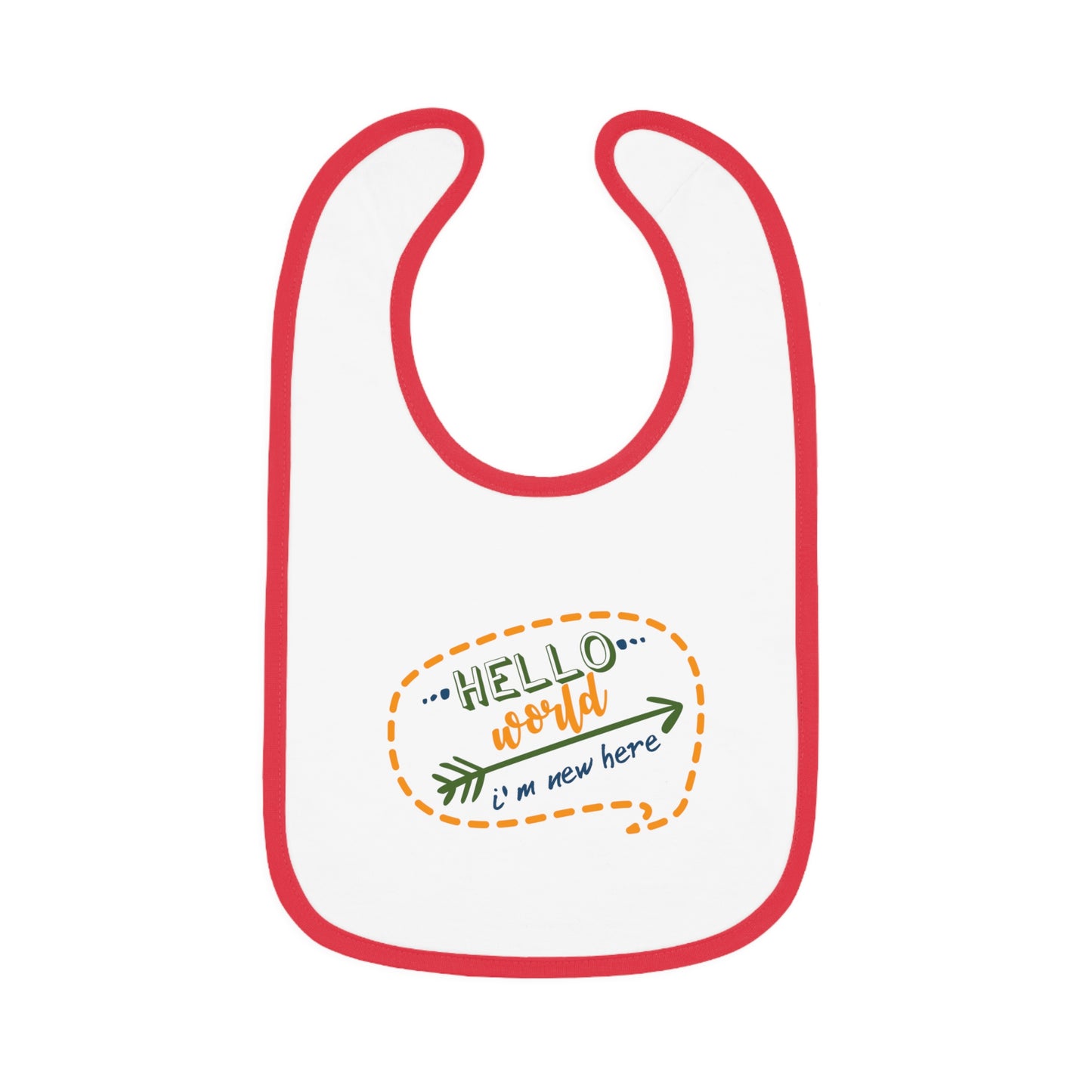 Hello World Baby Bib, Cute Baby Bib, Infants Bib, Newborn Gift, Baby Shower Present, Nursery Accessory