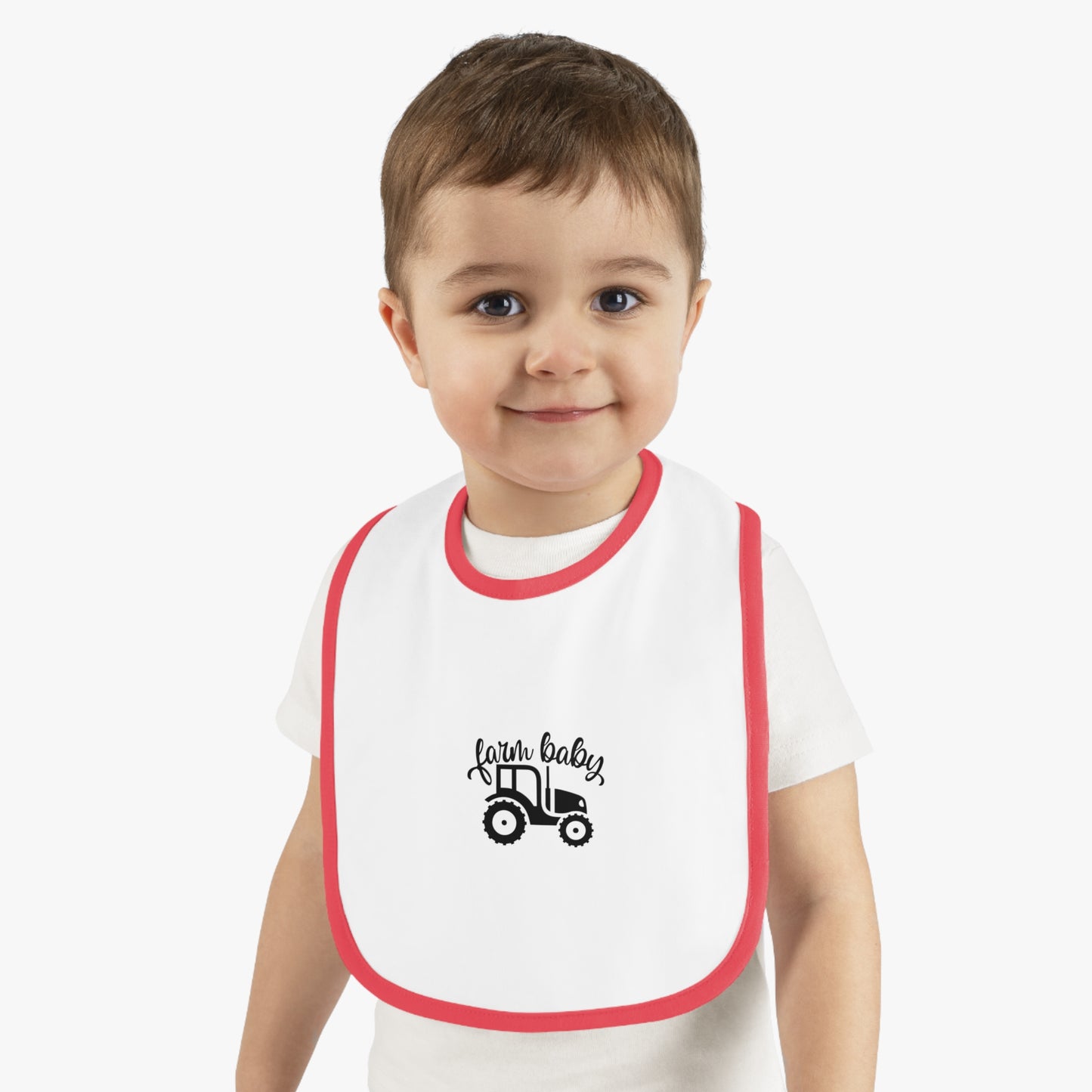 Farm Baby Bib, Cute Baby Bib for Newborns, Infant Gift, Tractor Bib, Baby Shower Gift, Farm-Themed Baby Essentials