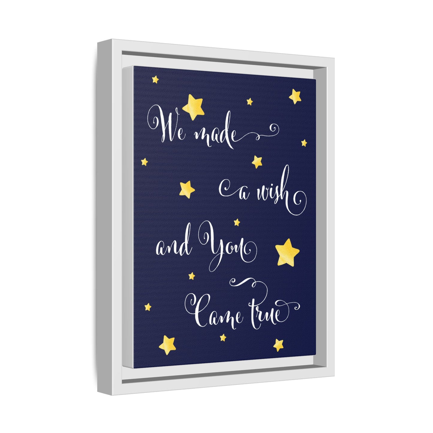 Framed Canvas Wall Art - "We Made a Wish and You Came True" - Perfect Gift for Birthdays, Baby Showers, Nursery Decor, Home Accent, [...]