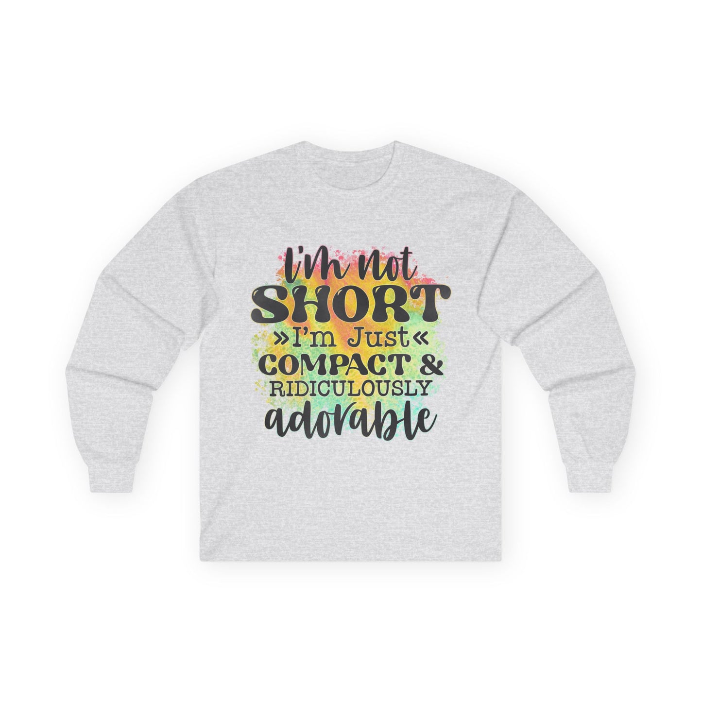 Adorable Long Sleeve Tee: I'm Not Short, I'm Just Compact, Funny Gift for Kids, Casual Wear, Birthdays, Everyday Humor
