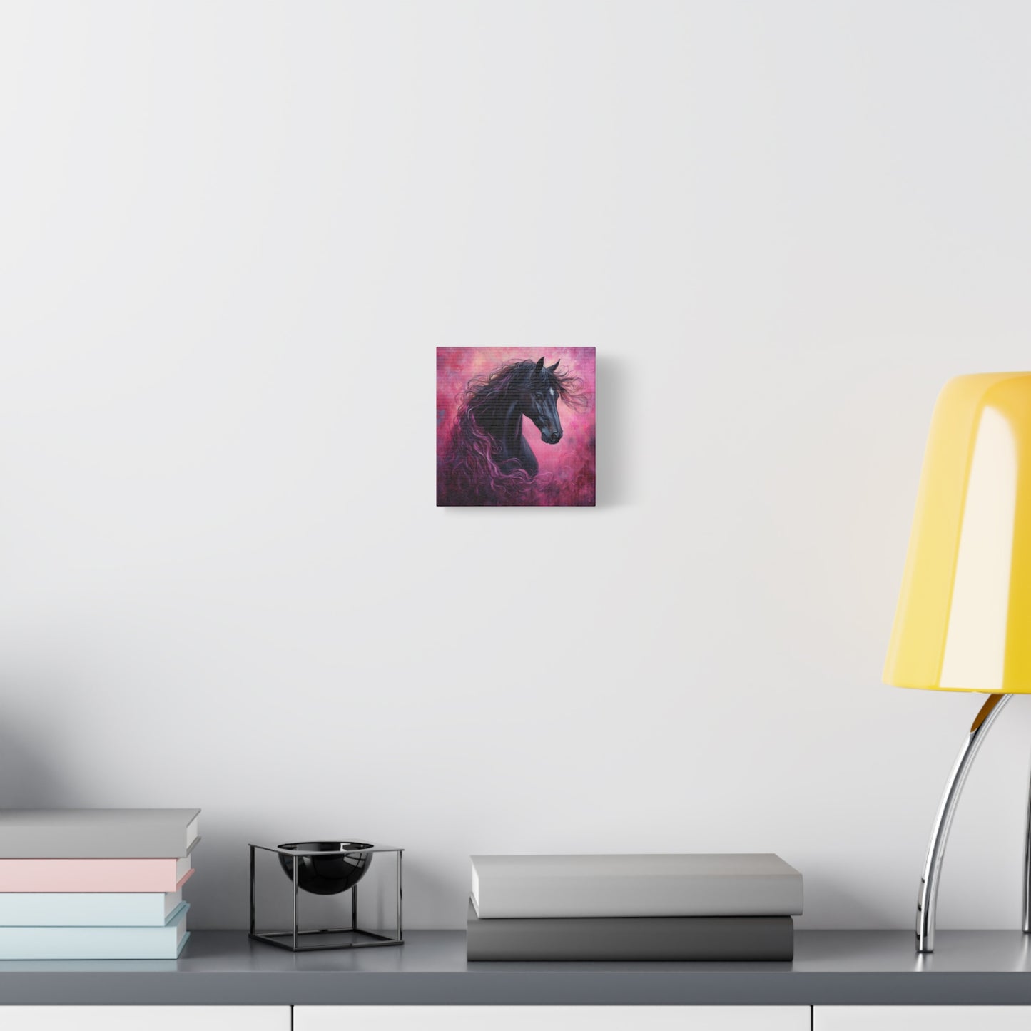 Black Horse Canvas Art, Wall Decor, Horse Lover Gift, Unique Home Decor, Animal Art, Equine Artwork