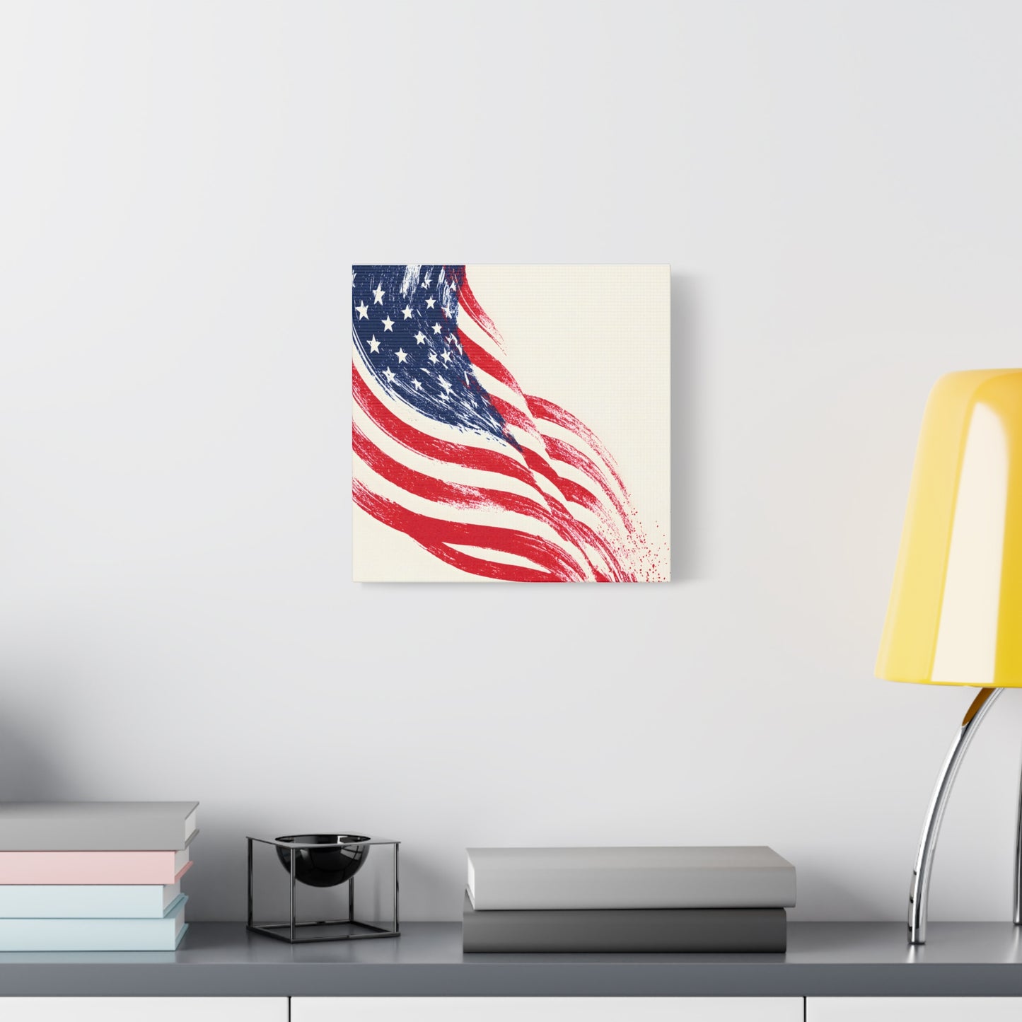 Patriotic Canvas Artwork, Wall Decor, American Flag Art, Home Decoration, July 4th Decor, Gift for Veterans