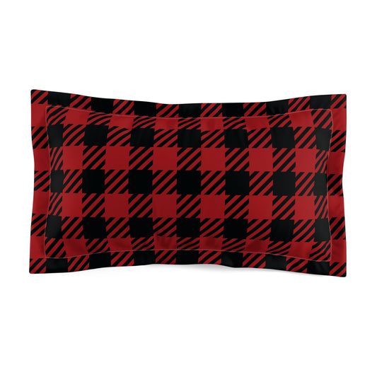 Cozy Buffalo Check Microfiber Pillow Sham - Perfect for Home Decor, Bedroom Makeover, Holiday Gifts, Rustic Style, Farmhouse Decor