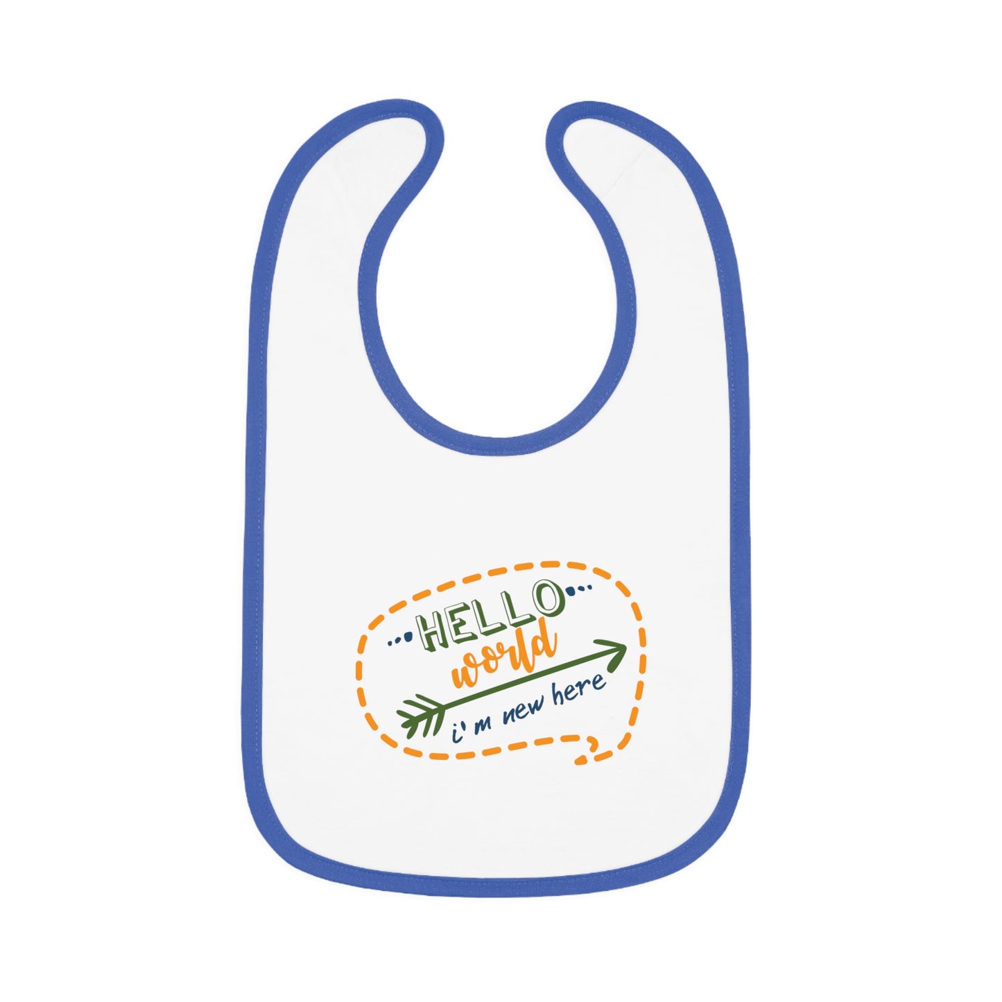 Hello World Baby Bib, Cute Baby Bib, Infants Bib, Newborn Gift, Baby Shower Present, Nursery Accessory
