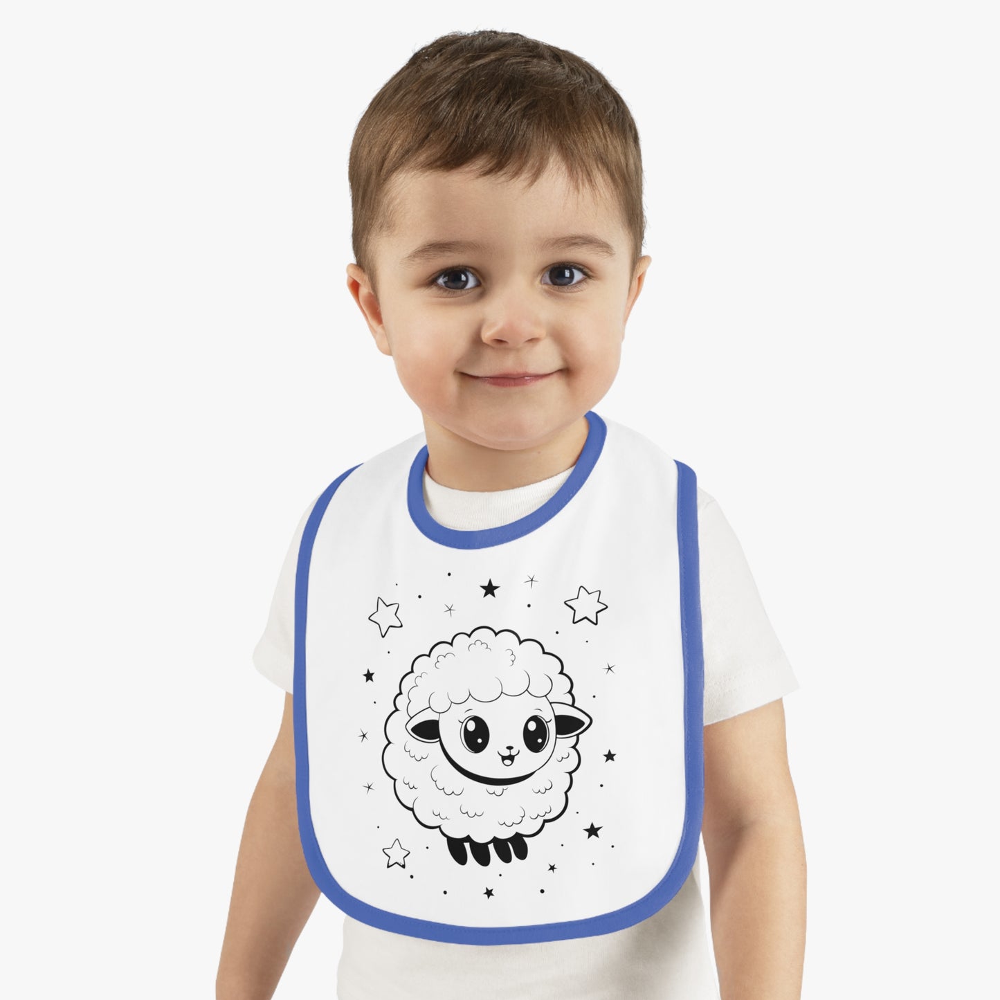 Cute Sheep Baby Bib, Cute Drool Bib, Newborn Gift, Baby Shower Gift, Toddler Bib, Infant Feeding Accessory