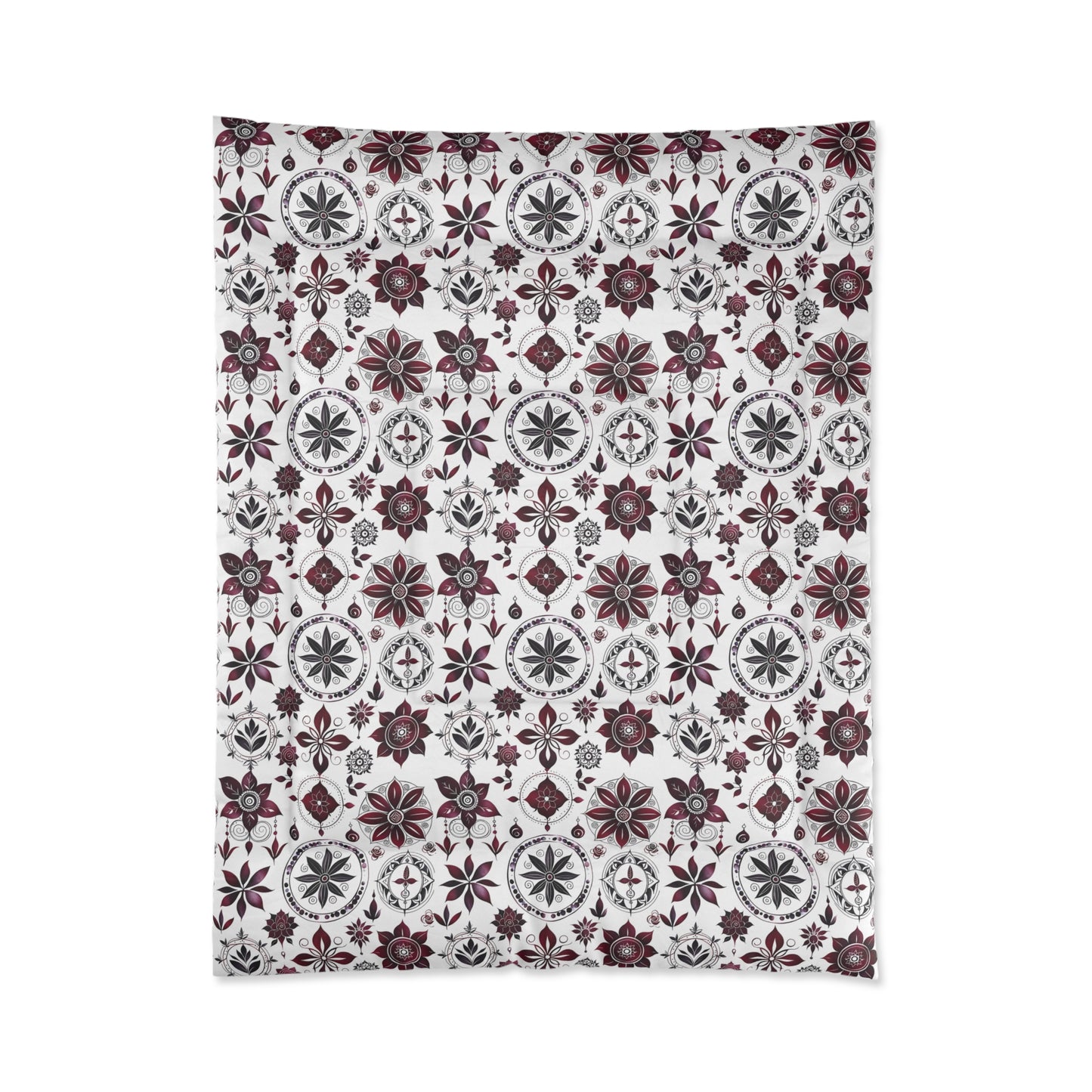 Cozy Floral Comforter - Boho Chic Bedding, Warmth for Home, Perfect for Winter, Housewarming Gift, Bed Decor