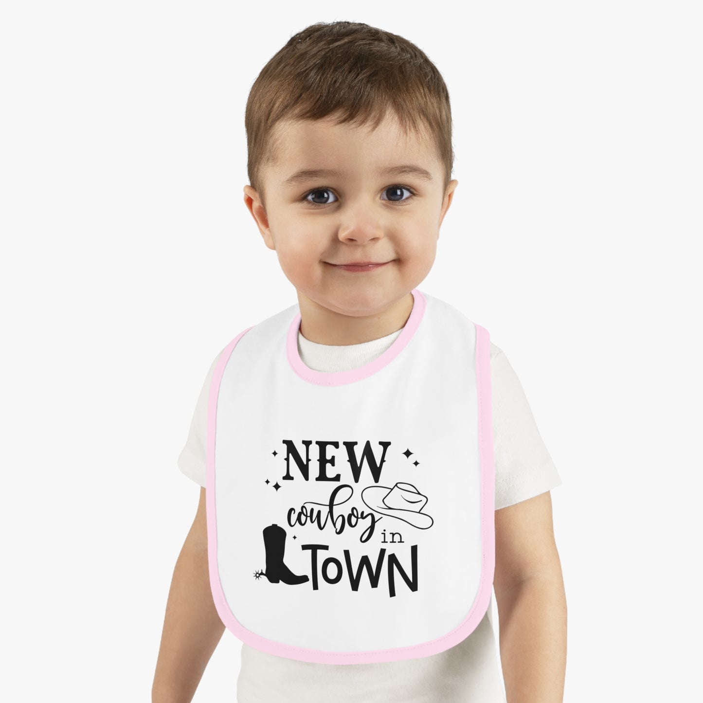 Baby Cowboy Bib, Cute Baby Shower Gift, Newborn Bib for Boys, Western Theme Baby Gear, Baby Feeding Apparel