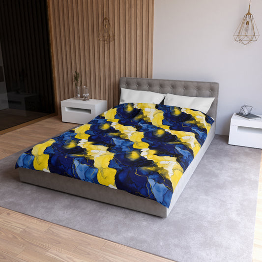 Vibrant Microfiber Duvet Cover, Abstract Bedspread, Cozy Bedroom Decor, Gift for Home, Colorful Bedding, Modern Art Style