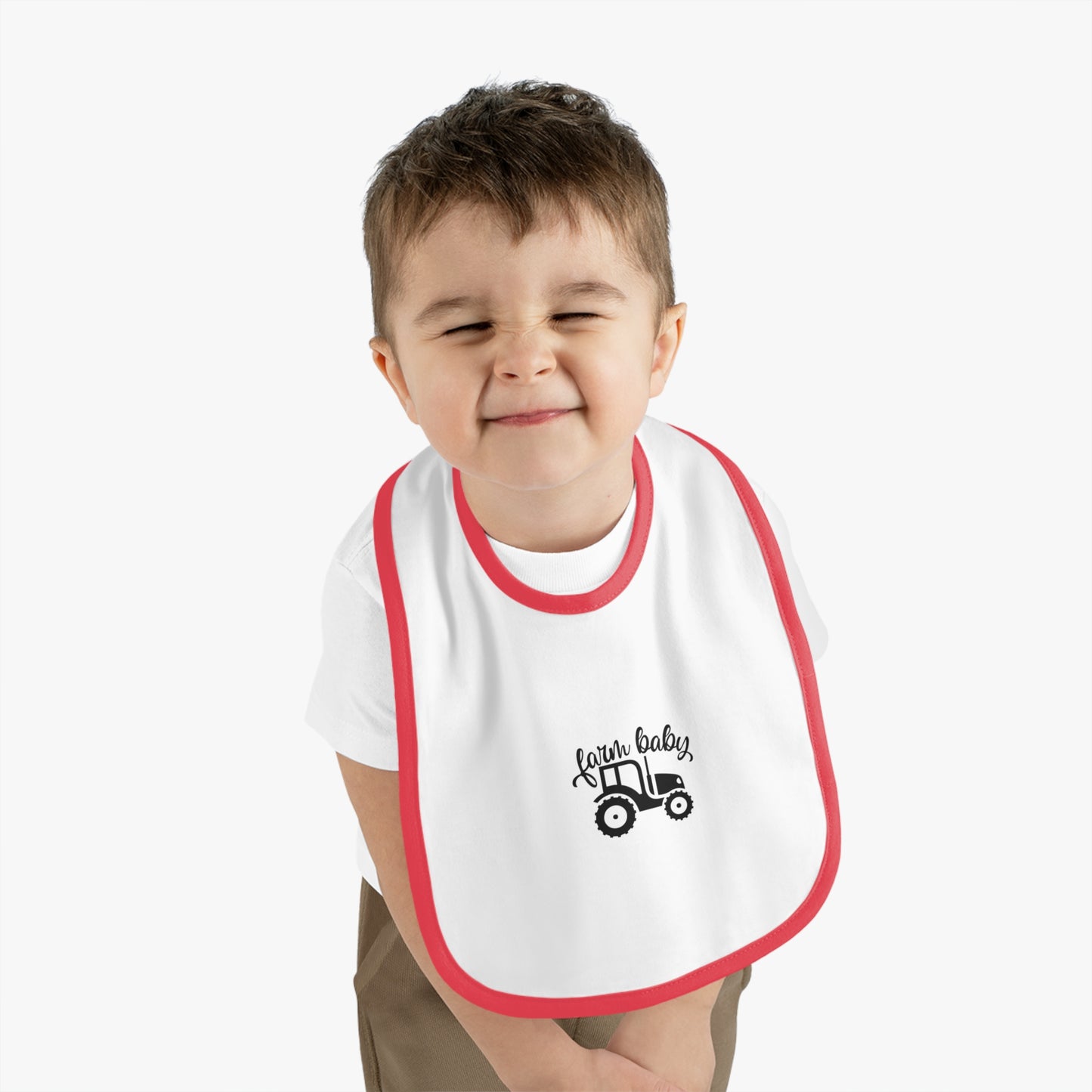 Farm Baby Bib, Cute Baby Bib for Newborns, Infant Gift, Tractor Bib, Baby Shower Gift, Farm-Themed Baby Essentials