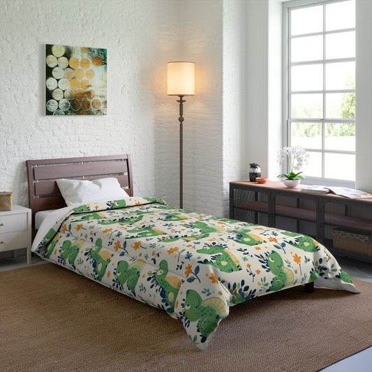 Dinosaur-Themed Comforter for Kids, Cute Kids Bedding, Fun Bedroom Decor, Gift for Baby Showers, Nursery Essentials