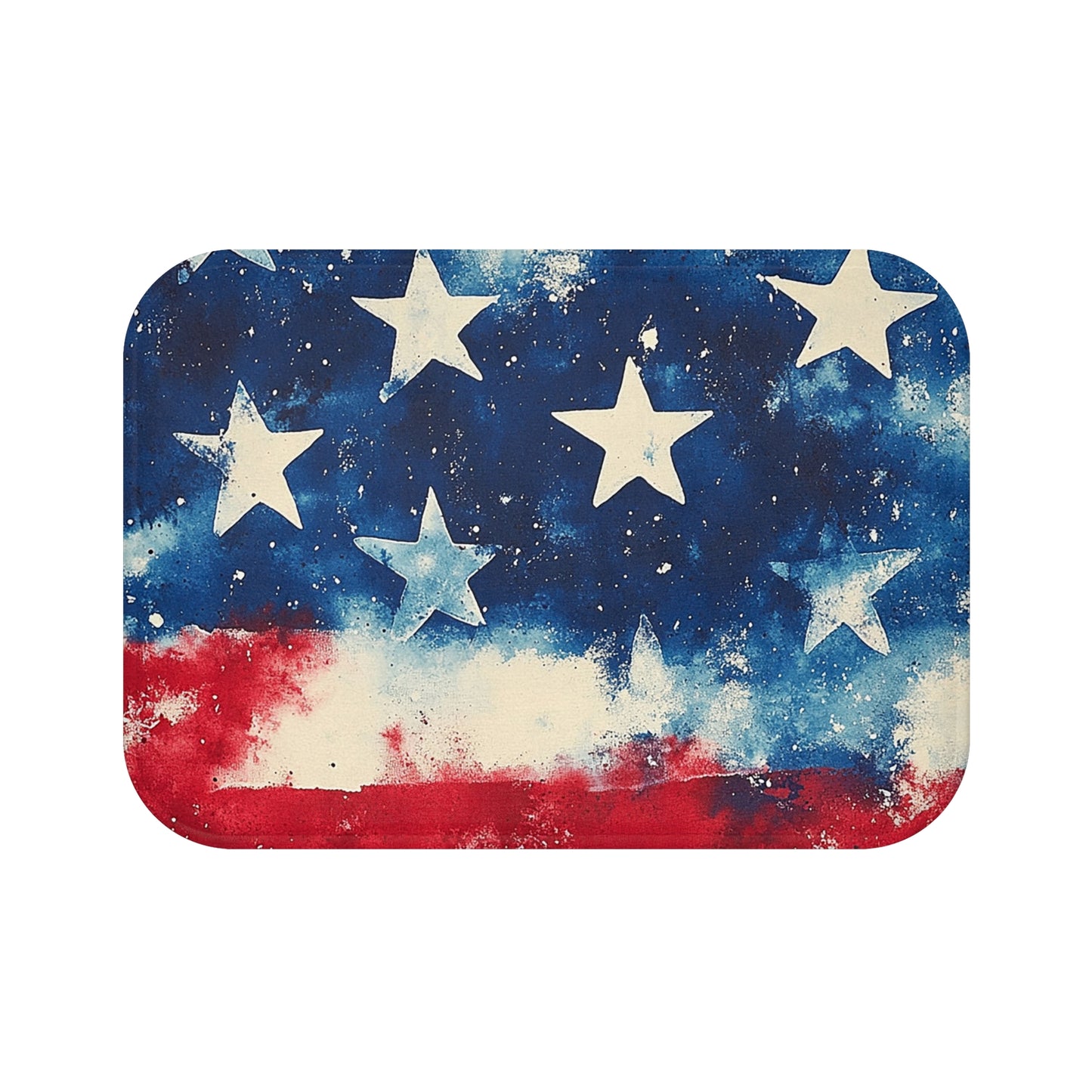 Patriotic Bath Mat, USA Flag Bath Mat, Independence Day Decor, Home Bathroom Rug, Flag Housewarming Gift