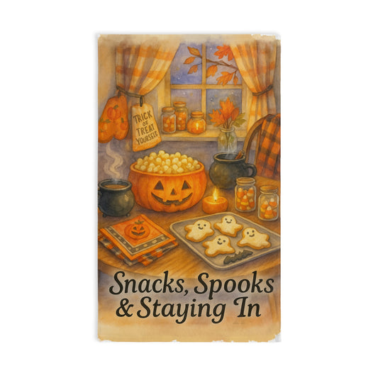 Harvest Theme Hand Towel, Fall Kitchen Decor, Halloween Party Towel, Gift for Home Chefs, Cozy Home Vibe