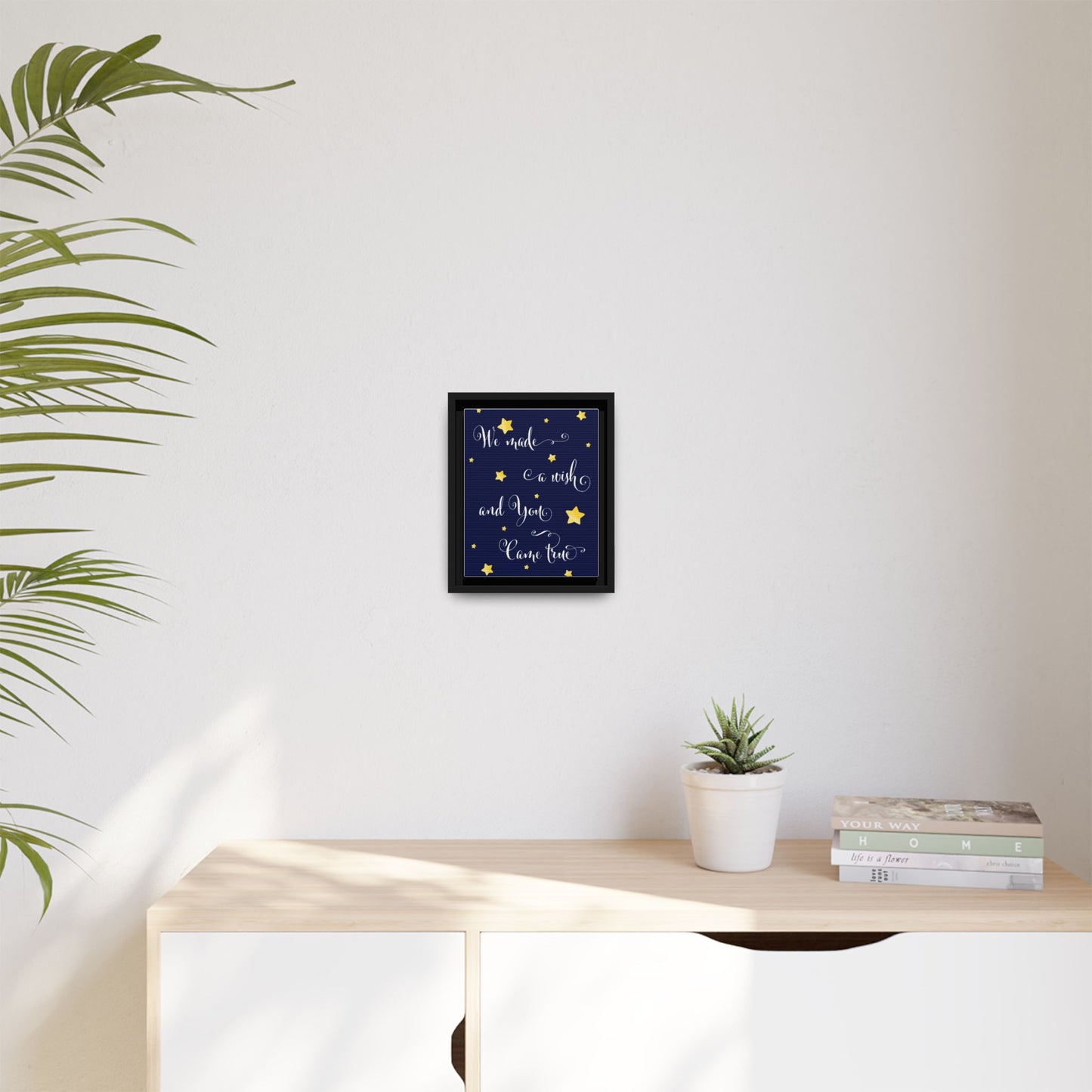 Framed Canvas Wall Art - "We Made a Wish and You Came True" - Perfect Gift for Birthdays, Baby Showers, Nursery Decor, Home Accent, [...]