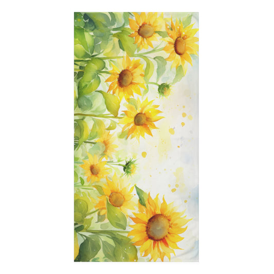 Sunflower Mink-Cotton Towel, Vibrant Beach Towel, Kitchen Decor, Gift for Nature Lovers, Summer Essentials, Brighten Your Home