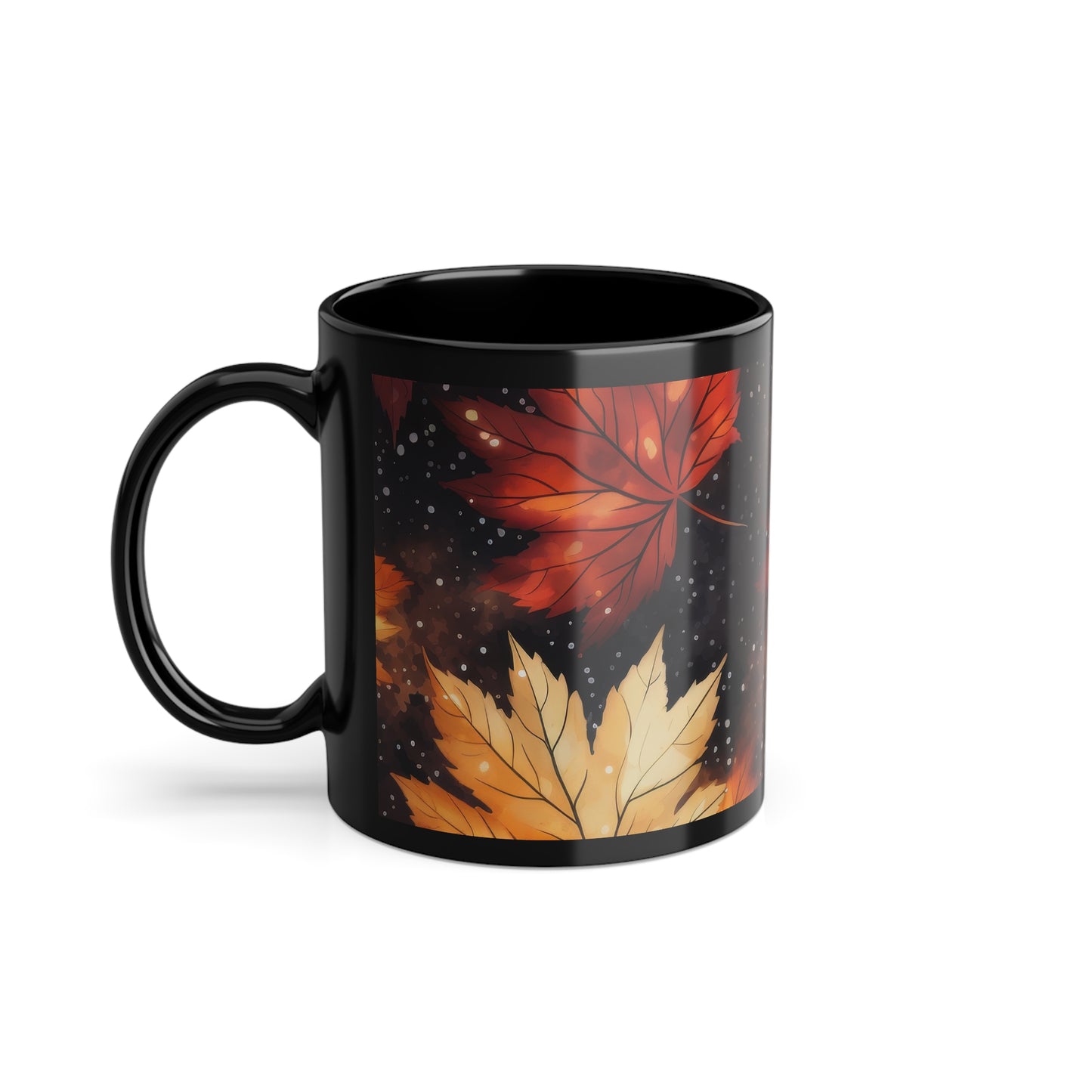 11 oz. Autumn Leaves Coffee Mug, Cozy Fall Decor, Seasonal Gift, Hot Beverage Cup, Thanksgiving Present