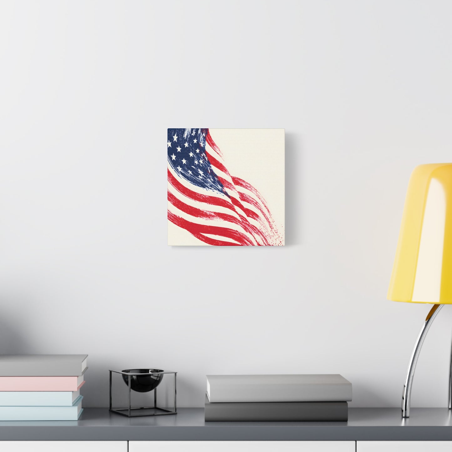 Patriotic Canvas Artwork, Wall Decor, American Flag Art, Home Decoration, July 4th Decor, Gift for Veterans