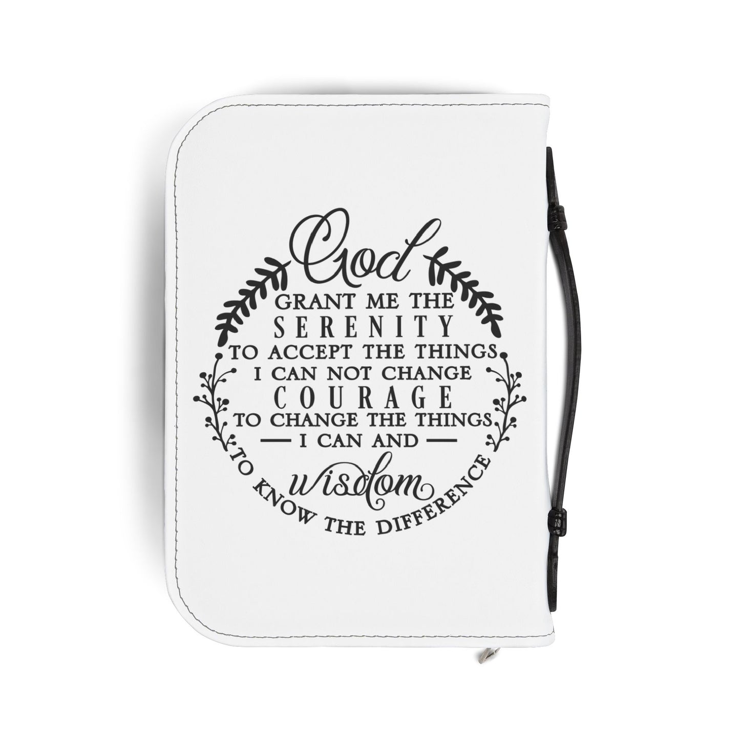 Inspirational Bible Cover with Serenity Prayer, Religious Journal Holder, Christian Gift, Prayer Book Case, Faith-Based Cover
