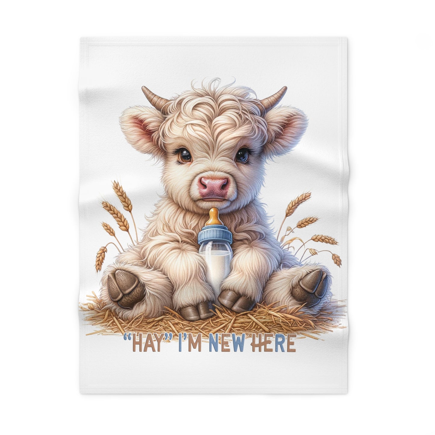Adorable Baby Cow Fleece Blanket - Perfect for Newborns, Baby Showers, Nursery, Cozy Gift, Soft Cuddly Blanket