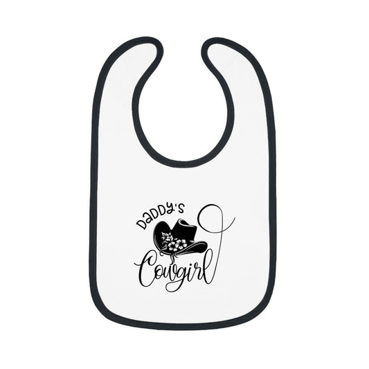Daddy's Cowgirl Jersey Bib - Cute Baby Feeding Bib, Infant Gift for New Parents, Western Theme Baby Shower, Toddler Apparel