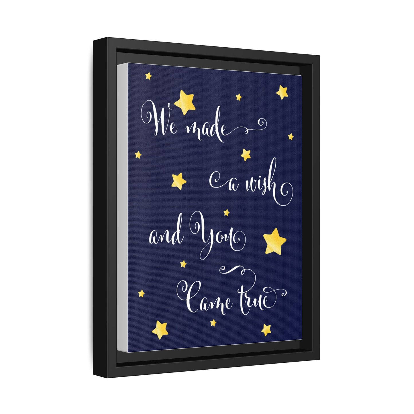 Framed Canvas Wall Art - "We Made a Wish and You Came True" - Perfect Gift for Birthdays, Baby Showers, Nursery Decor, Home Accent, [...]