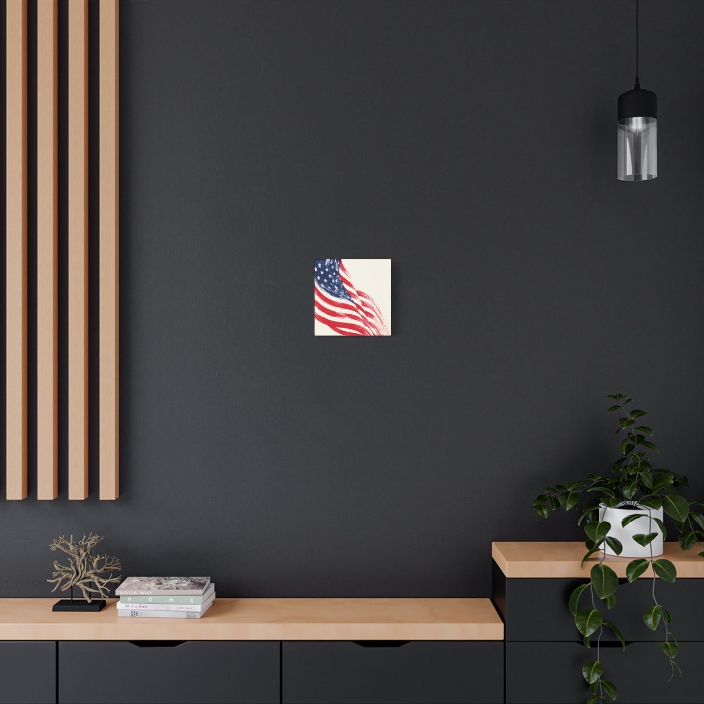 Patriotic Canvas Artwork, Wall Decor, American Flag Art, Home Decoration, July 4th Decor, Gift for Veterans