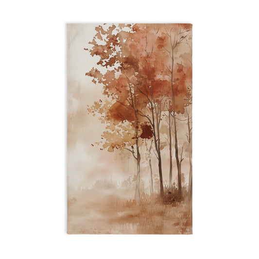 Autumn Inspired Hand Towel | Cozy Fall Decor for Kitchen, Bathroom, Gift for Hostess, Seasonal Home Accessories, Rustic Aesthetic