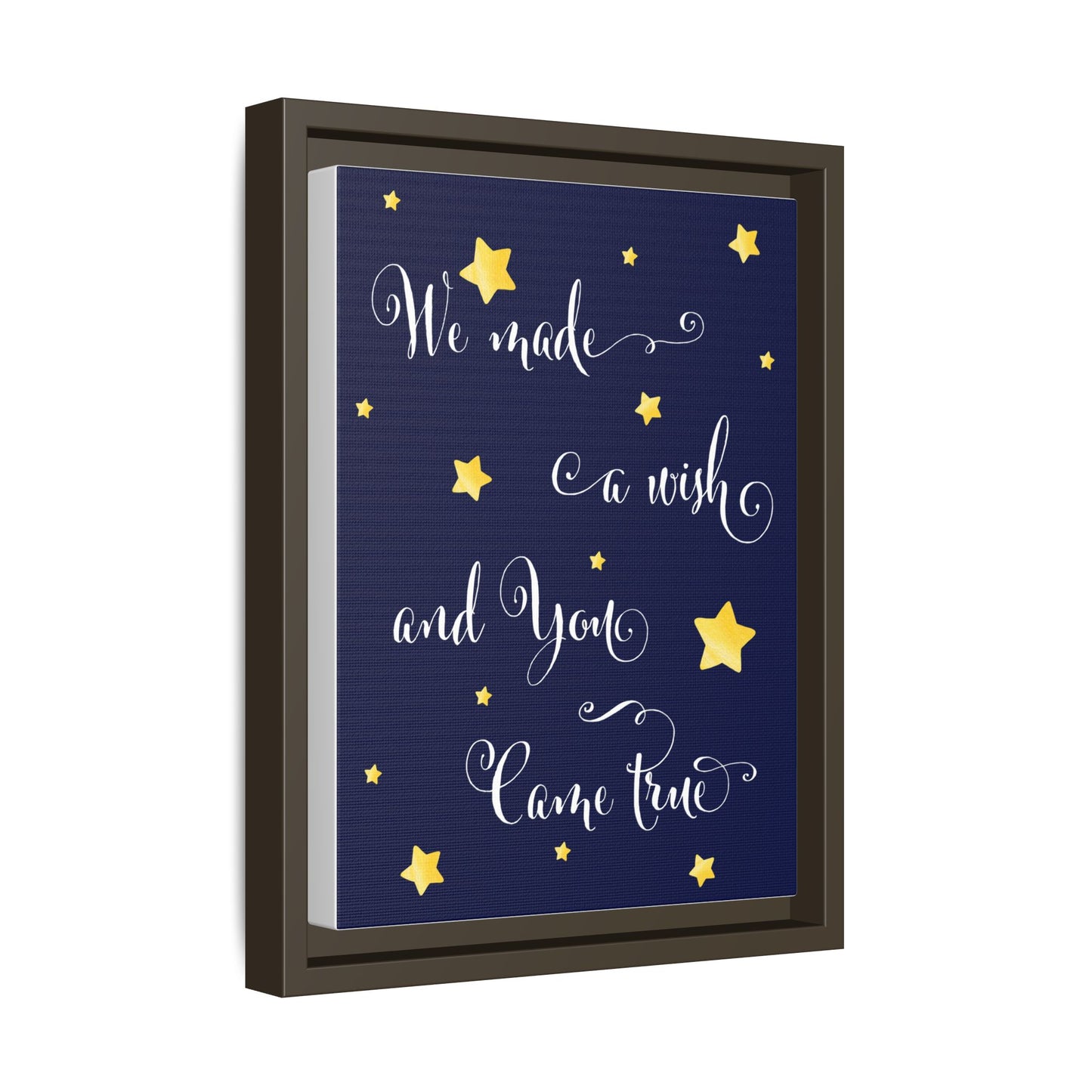 Framed Canvas Wall Art - "We Made a Wish and You Came True" - Perfect Gift for Birthdays, Baby Showers, Nursery Decor, Home Accent, [...]