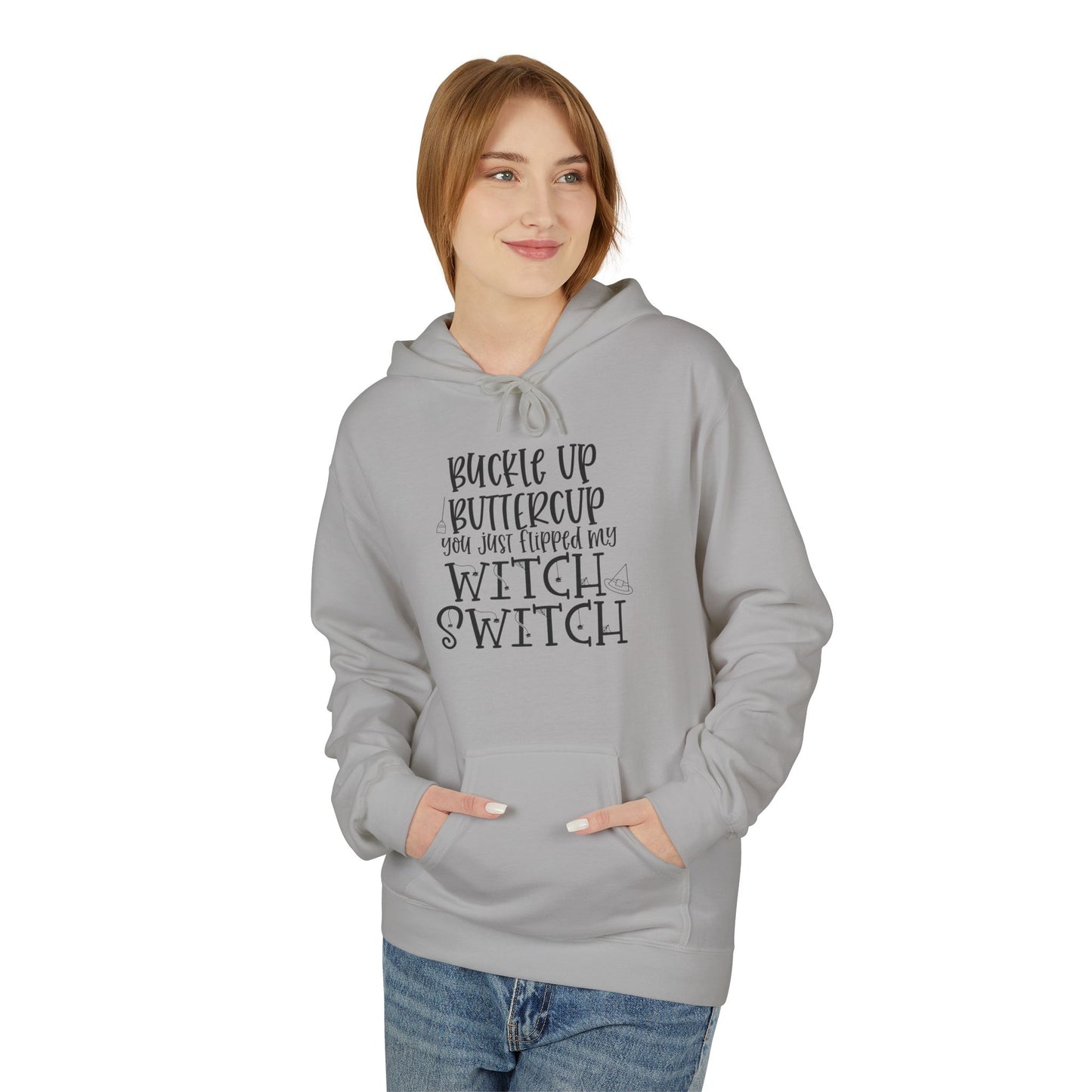 Fun Witch Switch Hoodie | Cozy Unisex Pullover | Halloween Gift | Casual Wear | Witchy Apparel | Spooky Season Style