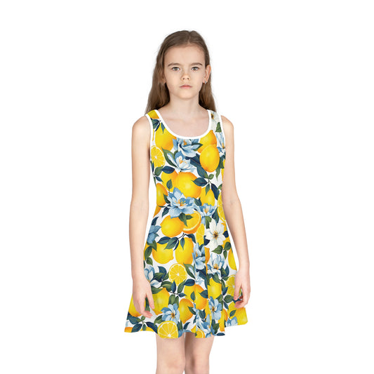 Lemon Floral Sundress for Girls