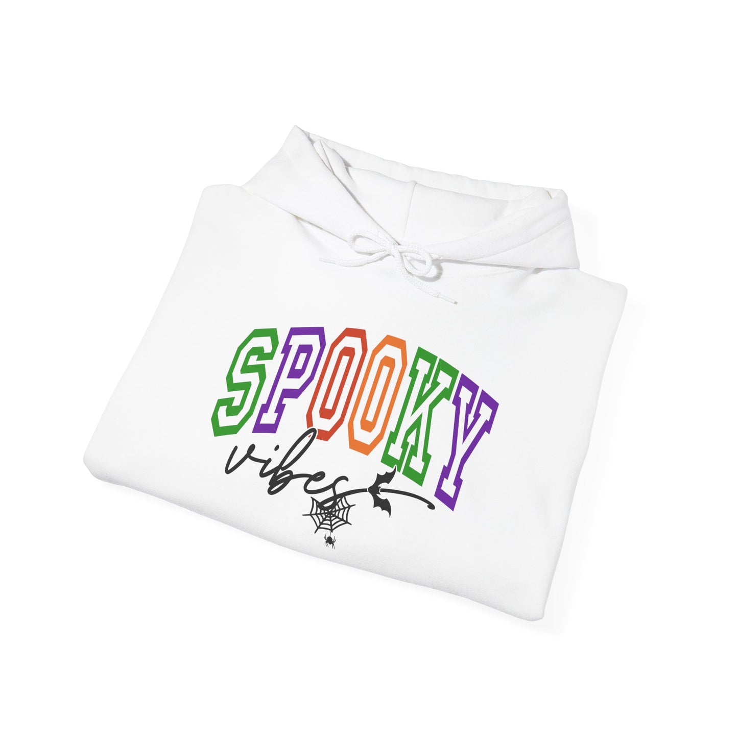 Spooky Vibes Hoodie, Unisex Fall Sweatshirt for Halloween, Cozy Casual Wear, Perfect Gift for Parties, Mens and Womens Clothing
