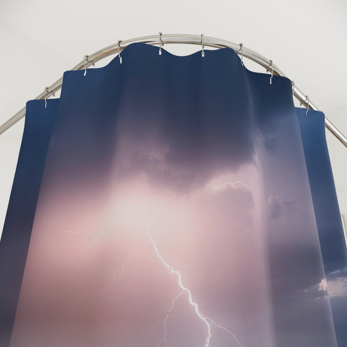 Stormy Seascape Shower Curtain, Ocean Decor for Bathroom, Coastal Vibes, Lightning Shower Curtain, Home Decor, Unique Gift