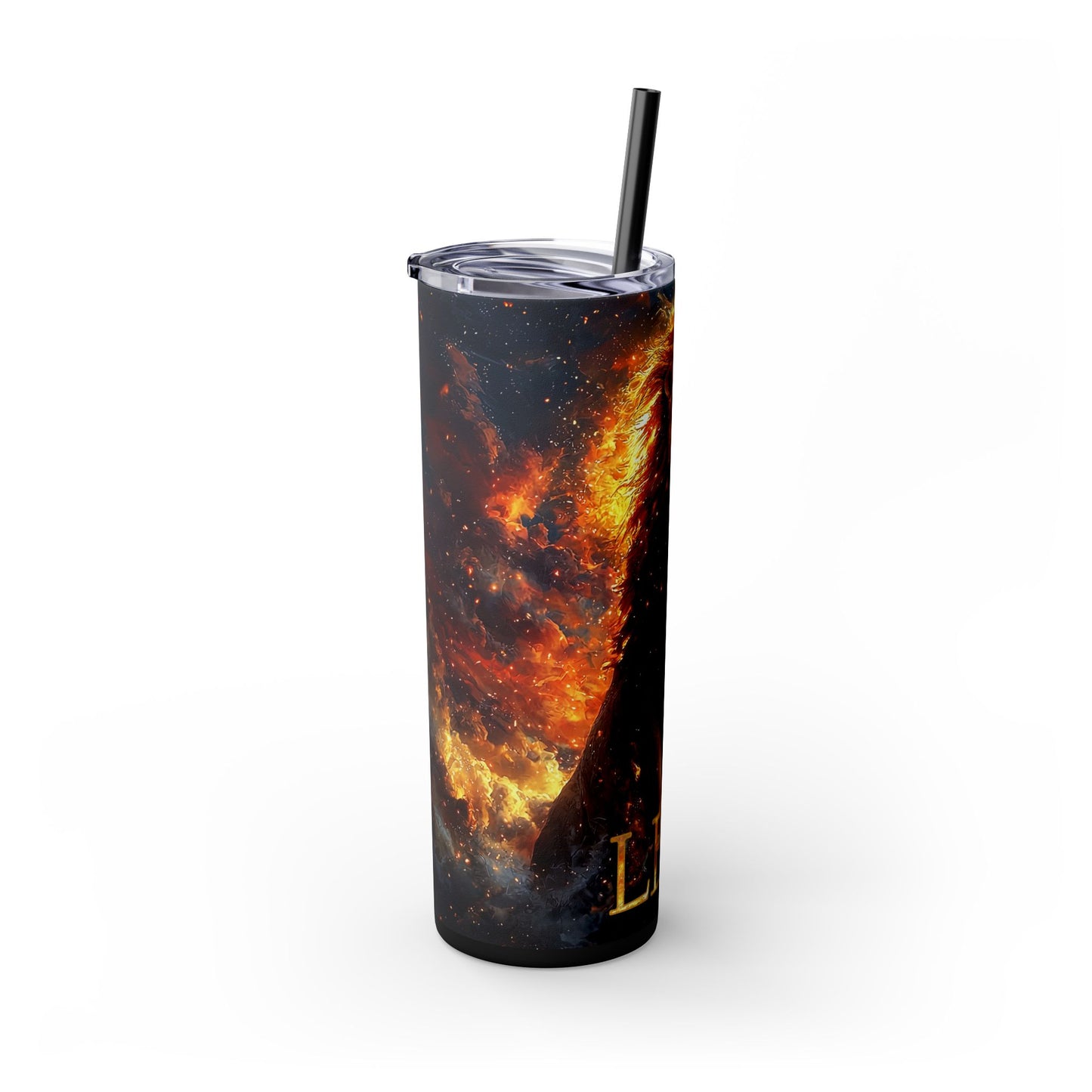 Cosmic Leo Tumbler with Straw - 20oz, Zodiac Sign Tumbler, Astrology Drinkware, Birthday Gift for Leo, Birthday Party Accessories