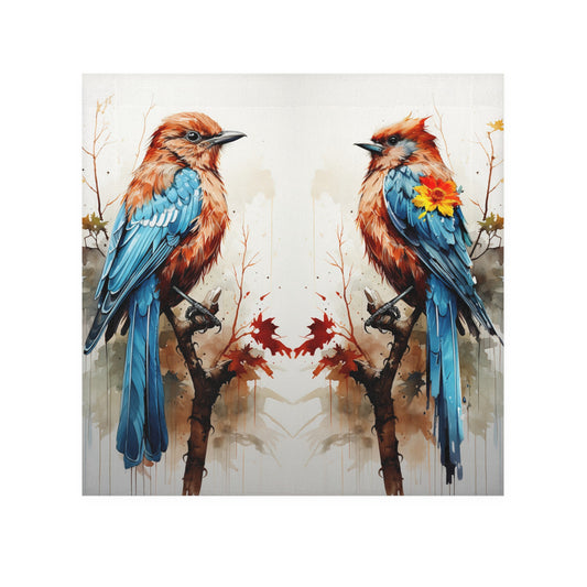 Artistic Bird Face Towel | Soft Absorbent Washcloth, Gift for Nature Lovers, Colorful Bathroom Decor, Eco-Friendly, Spring Gift