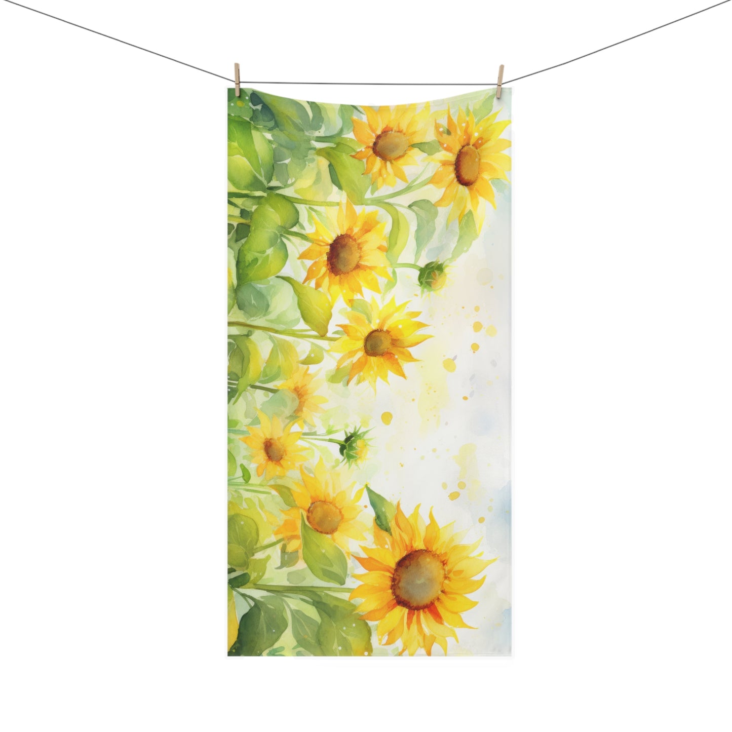 Sunflower Mink-Cotton Towel, Vibrant Beach Towel, Kitchen Decor, Gift for Nature Lovers, Summer Essentials, Brighten Your Home