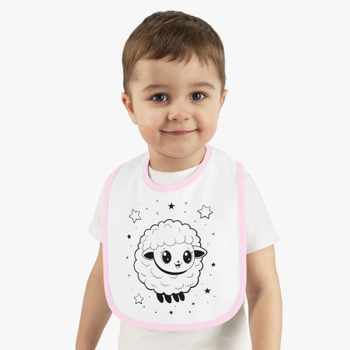 Cute Sheep Baby Bib, Cute Drool Bib, Newborn Gift, Baby Shower Gift, Toddler Bib, Infant Feeding Accessory
