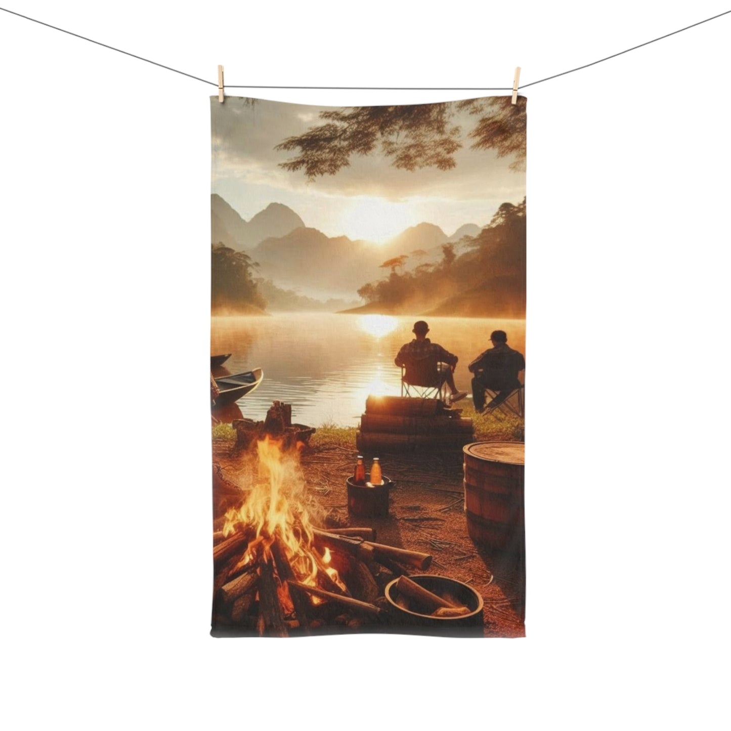 Nature Retreat Hand Towel - Cozy Camping Decor, Rustic Home Accents, Gift for Nature Lovers, Cabin Essentials, Outdoor Living