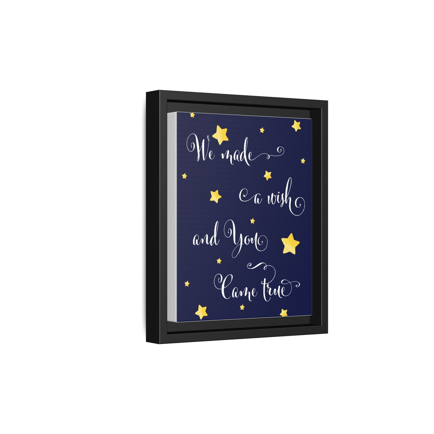 Framed Canvas Wall Art - "We Made a Wish and You Came True" - Perfect Gift for Birthdays, Baby Showers, Nursery Decor, Home Accent, [...]