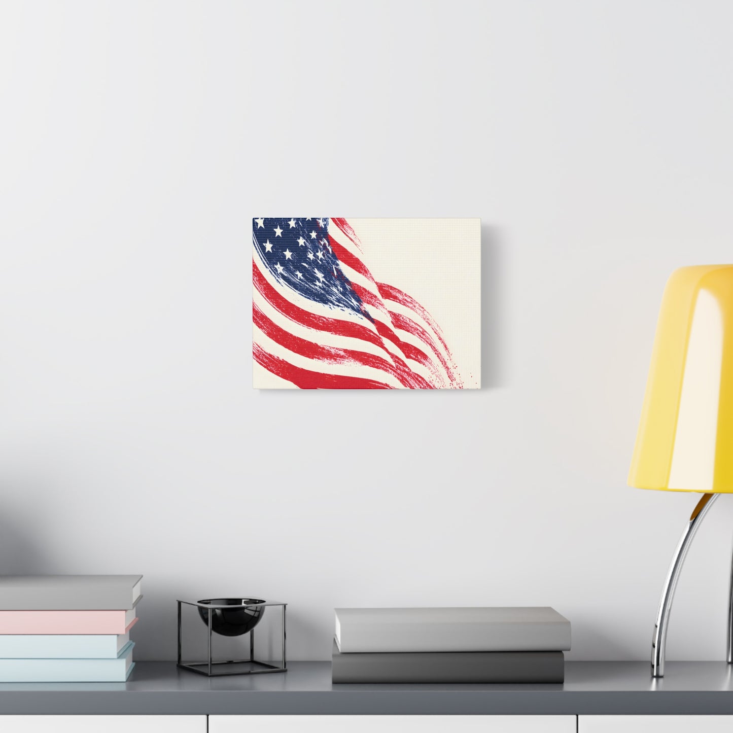 Patriotic Canvas Artwork, Wall Decor, American Flag Art, Home Decoration, July 4th Decor, Gift for Veterans