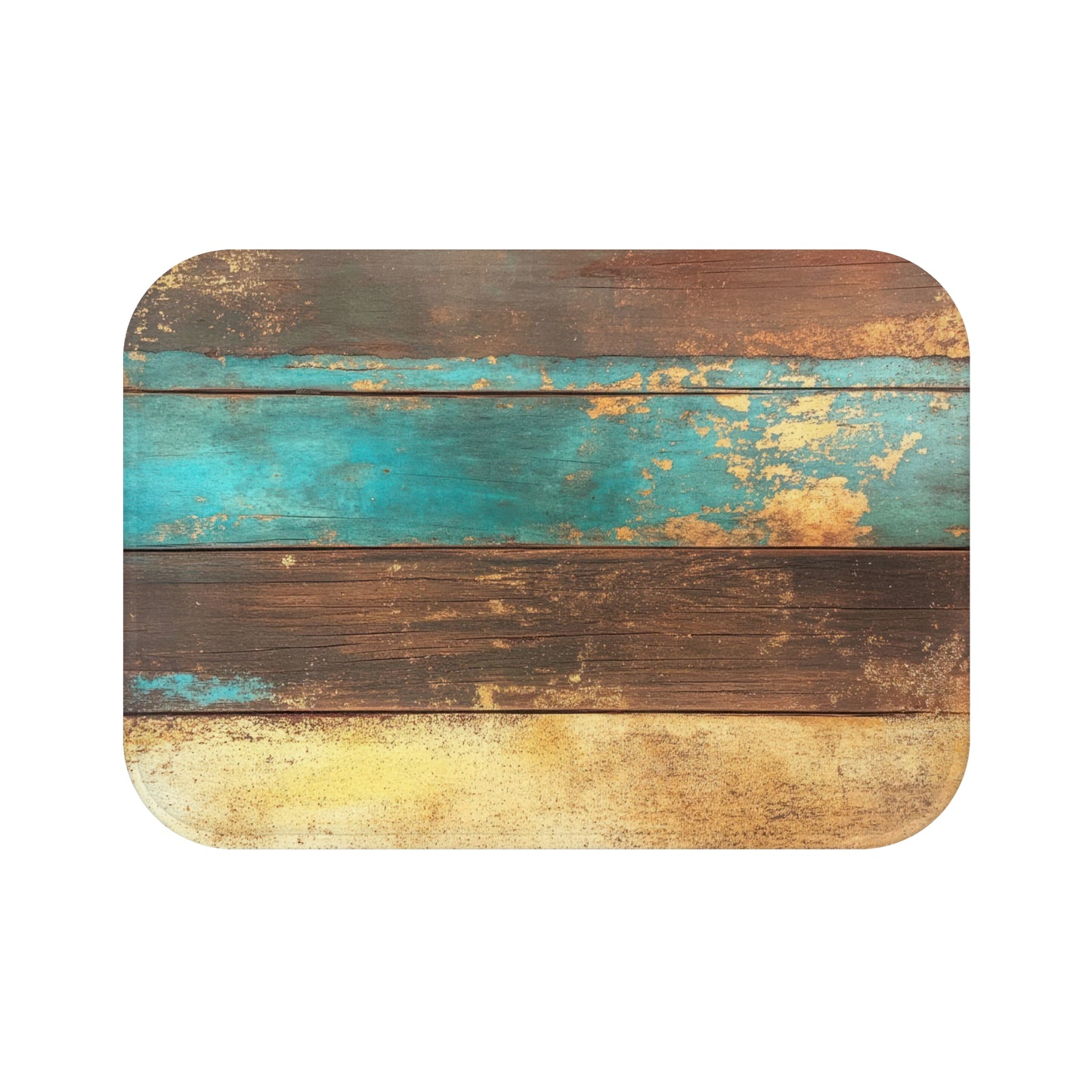 Rustic Wood Bath Mat, Cozy Bathroom Decor, Farmhouse Style Mat, Beach House Accessory, Non-Slip Floor Rug