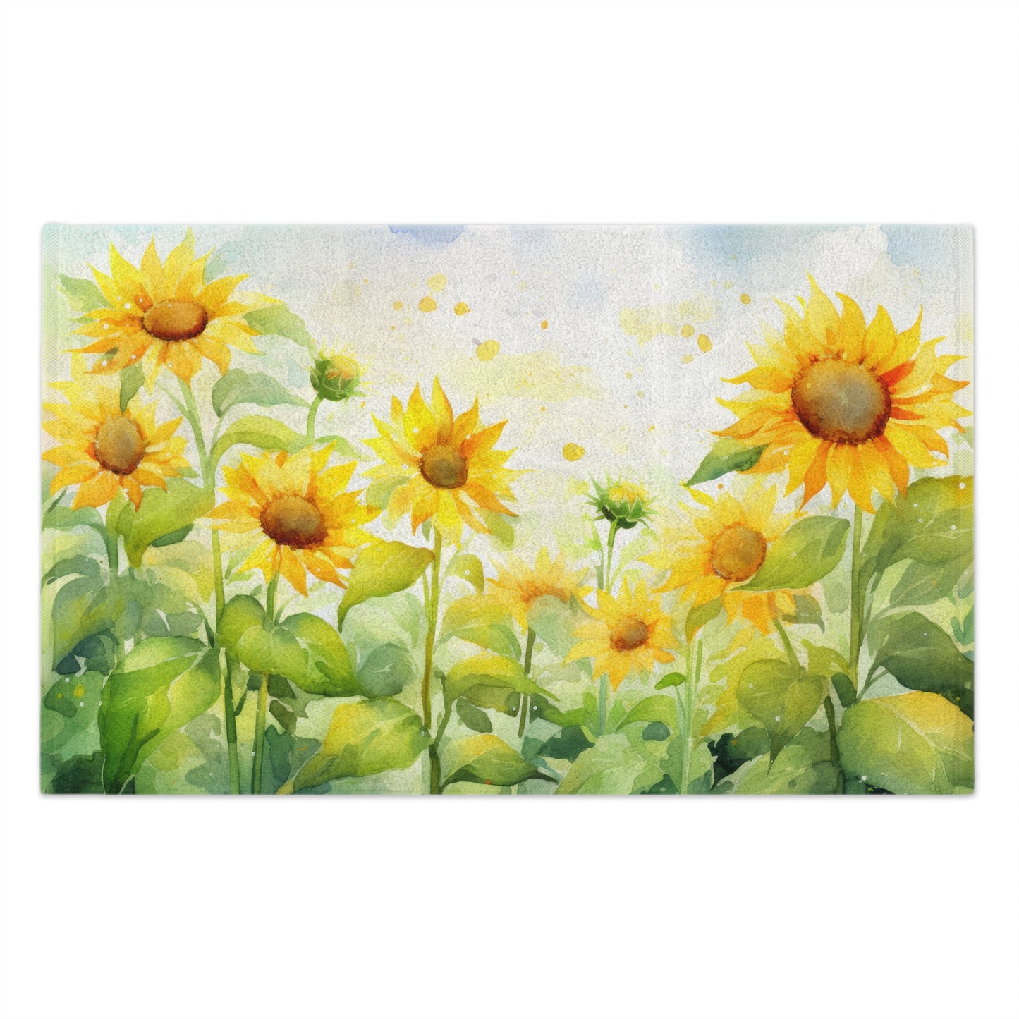 Sunflower Rally Towel, Bright Floral Sports Towel for Beach, Pool, Gym, Gift for Sports Enthusiasts, Summer Decor