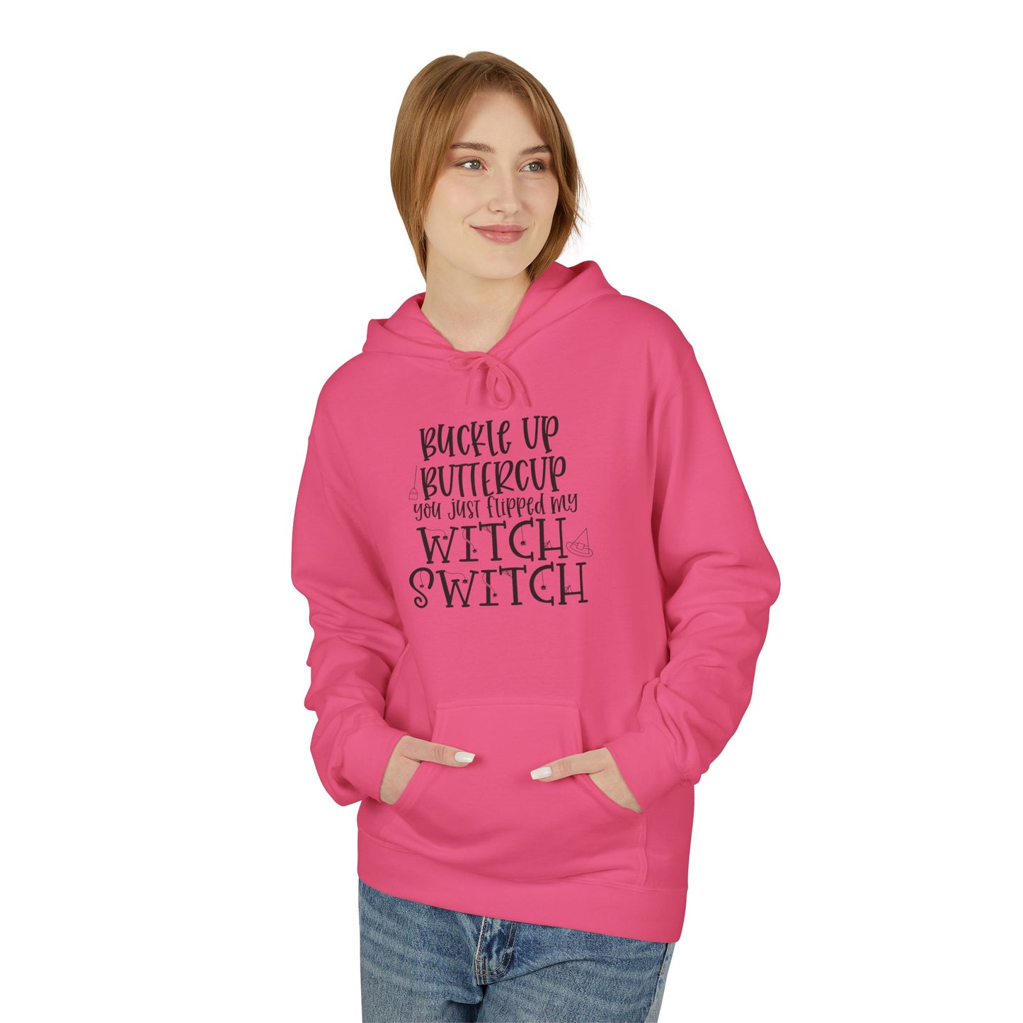 Fun Witch Switch Hoodie | Cozy Unisex Pullover | Halloween Gift | Casual Wear | Witchy Apparel | Spooky Season Style