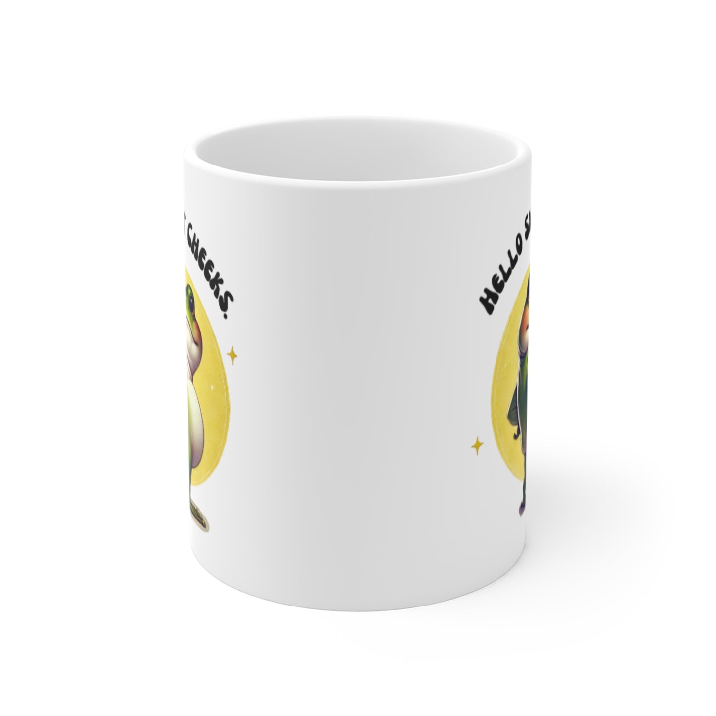 Whimsical Frog Mug, Cute Coffee Cup, Funny Gift for Friends, Kawaii Ceramic Mug, Unique Kitchenware, Quirky Drinkware
