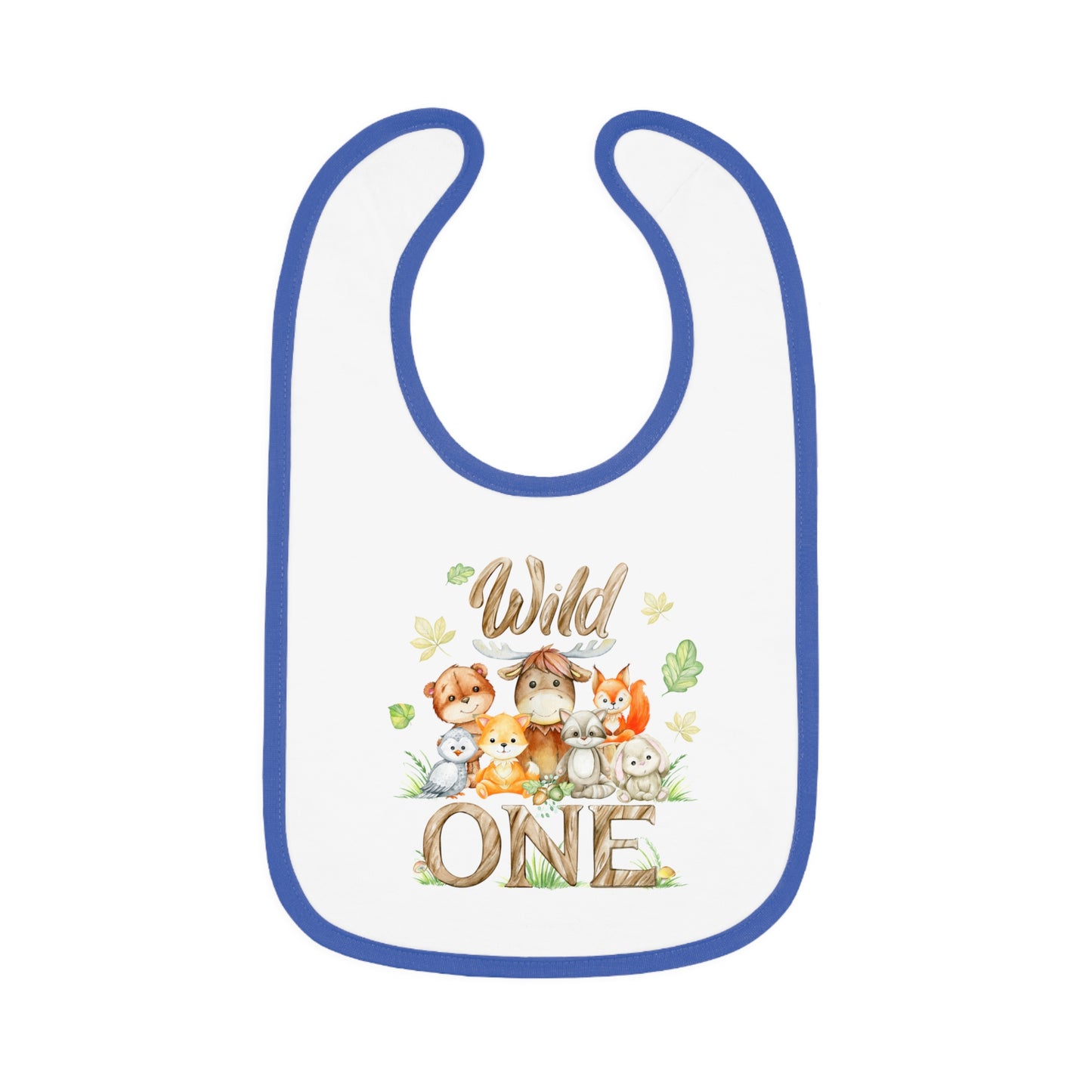 Wild One Baby Bib - Cute Animal Design, Perfect for First Birthdays, Baby Shower Gift, Toddler Accessories, Gender-Neutral