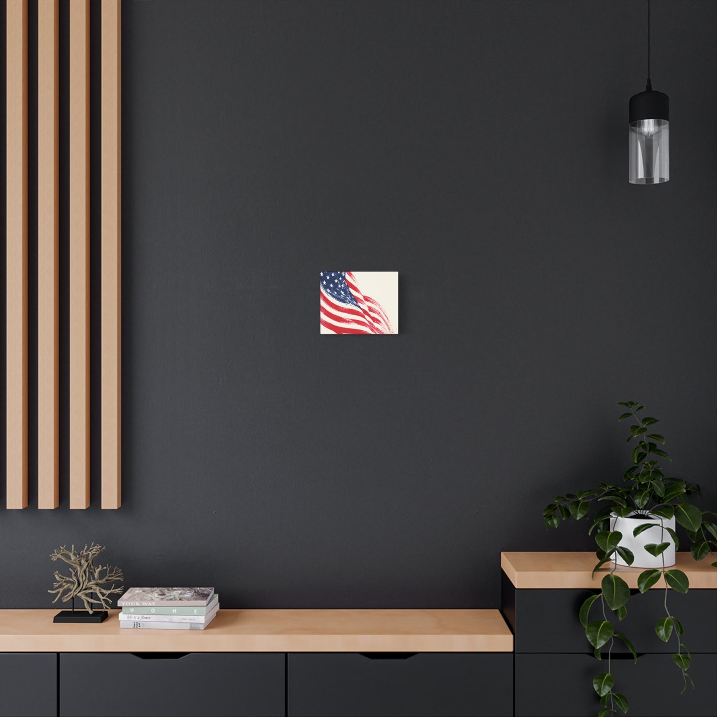 Patriotic Canvas Artwork, Wall Decor, American Flag Art, Home Decoration, July 4th Decor, Gift for Veterans