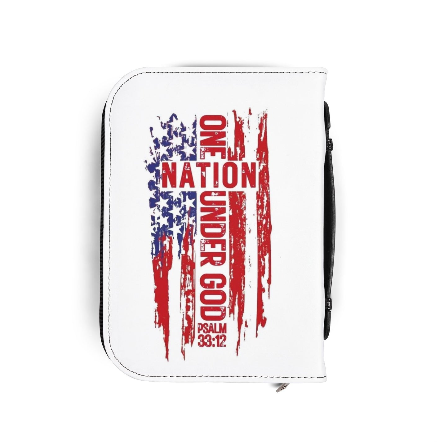 Patriotic Bible Cover - One Nation Under God, Religious Gift, Christian Accessory, Memorial Day, Independence Day, Church, Bible Holder